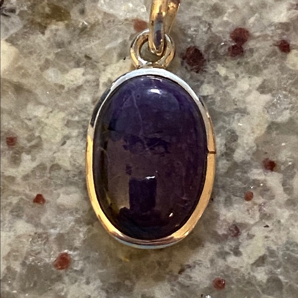 Natural sugilite pendant